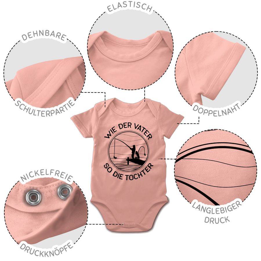 Shirtracer Wie Der Vater So Die Tochter Angeln - Schwarz Shirts & Mehr Shirtracer