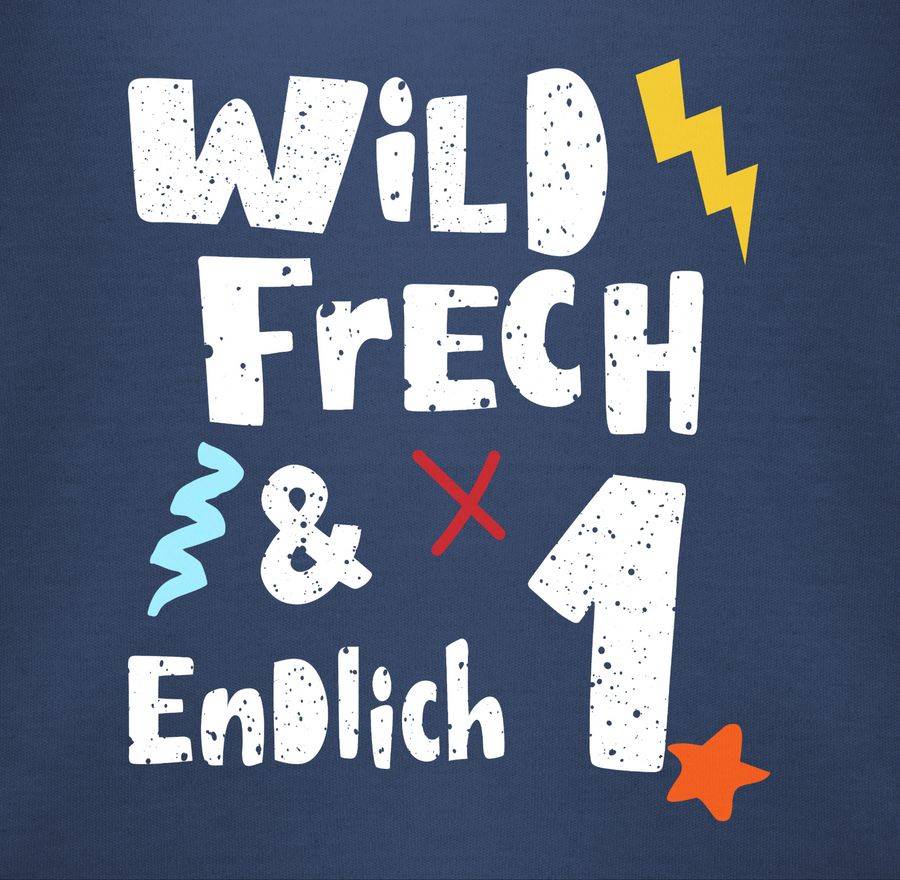 Shirtracer Wild Frech Und Endlich 1 - Ein Jahre Wunderbar: Tshirt Turnbeutel Shirtracer