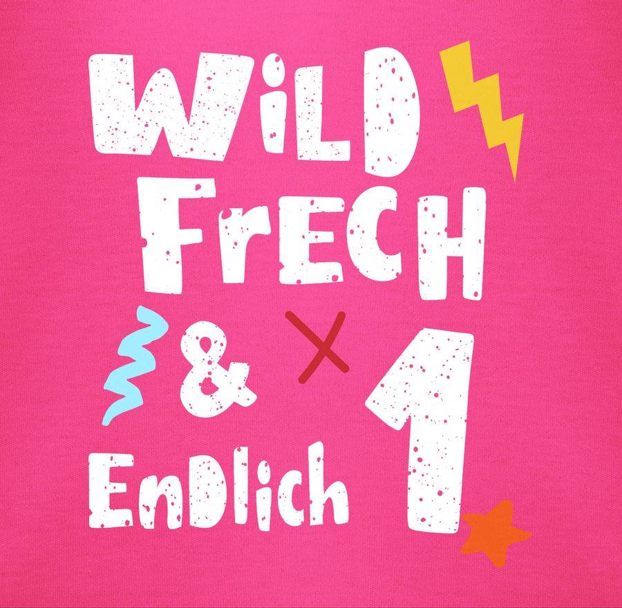Shirtracer Wild Frech Und Endlich 1 - Ein Jahre Wunderbar: Tshirt Turnbeutel Shirtracer