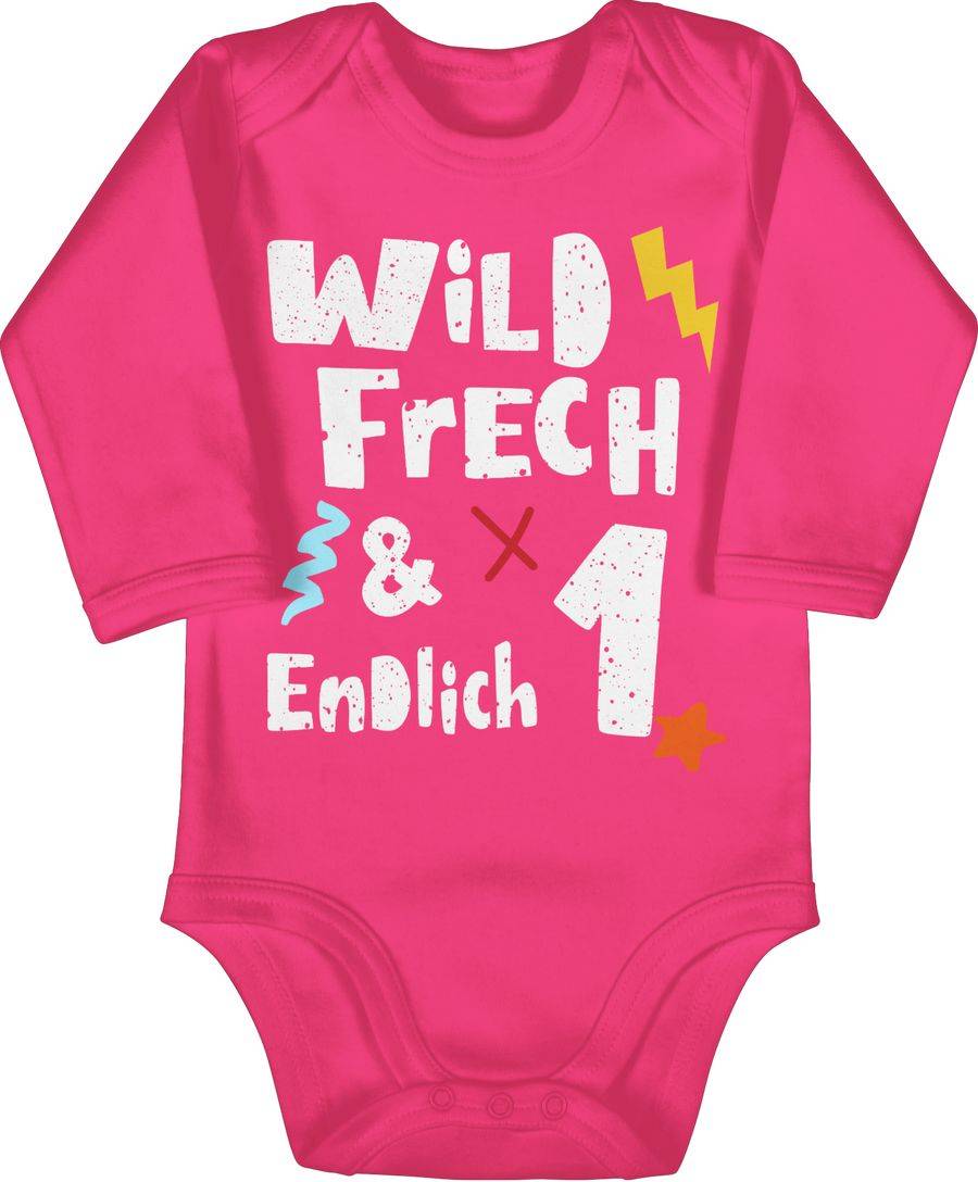 Shirtracer Wild frech und endlich 1 - Ein Jahre Wunderbar: Tshirt Turnbeutel Shirtracer