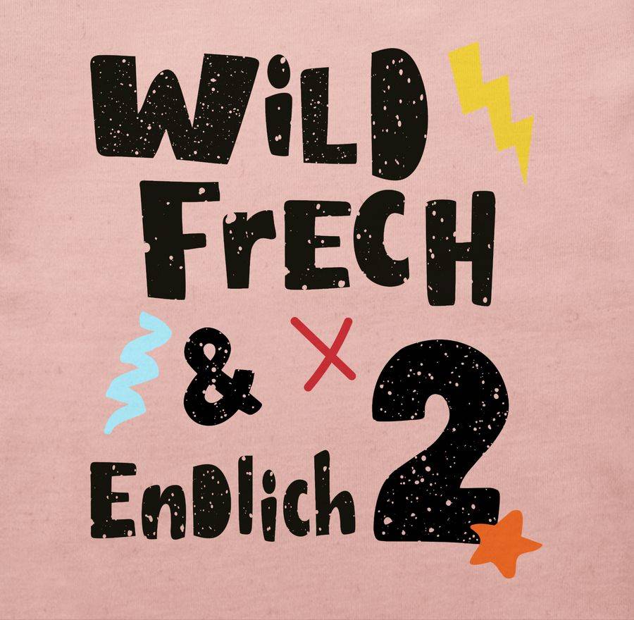 Shirtracer Wild Frech Und Endlich 2 - Wunderbar Zwei Jahre: Tshirt Rucksack Shirtracer