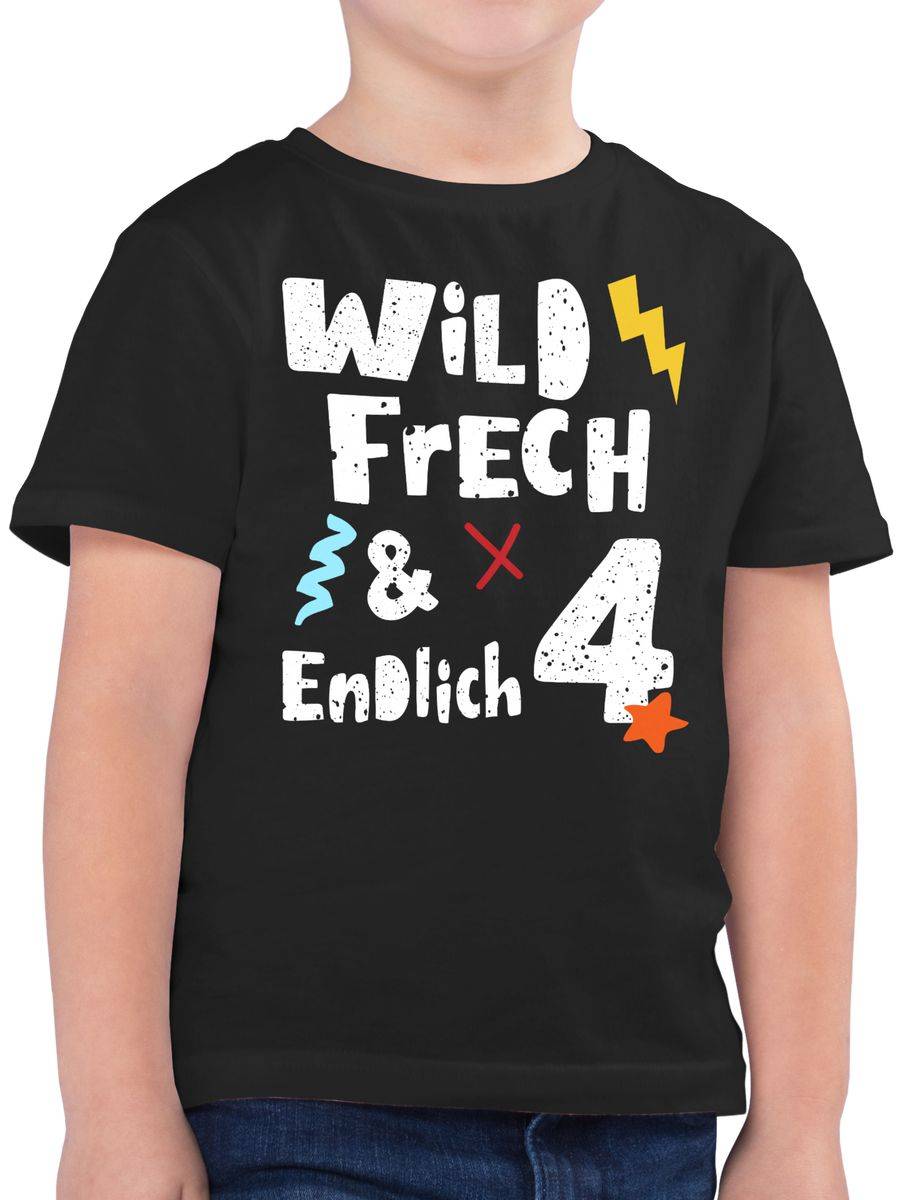 Shirtracer Wild frech und endlich 4 - Vier Jahre Wunderbar Shirts & Mehr Shirtracer
