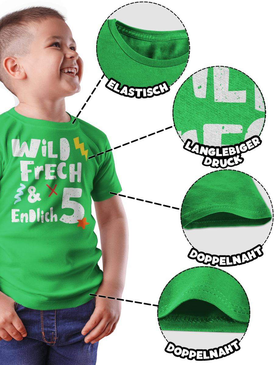 Shirtracer Wild Frech Und Endlich 5 - Fünf Jahre Wunderbar: Tshirt Gym Bag Shirtracer