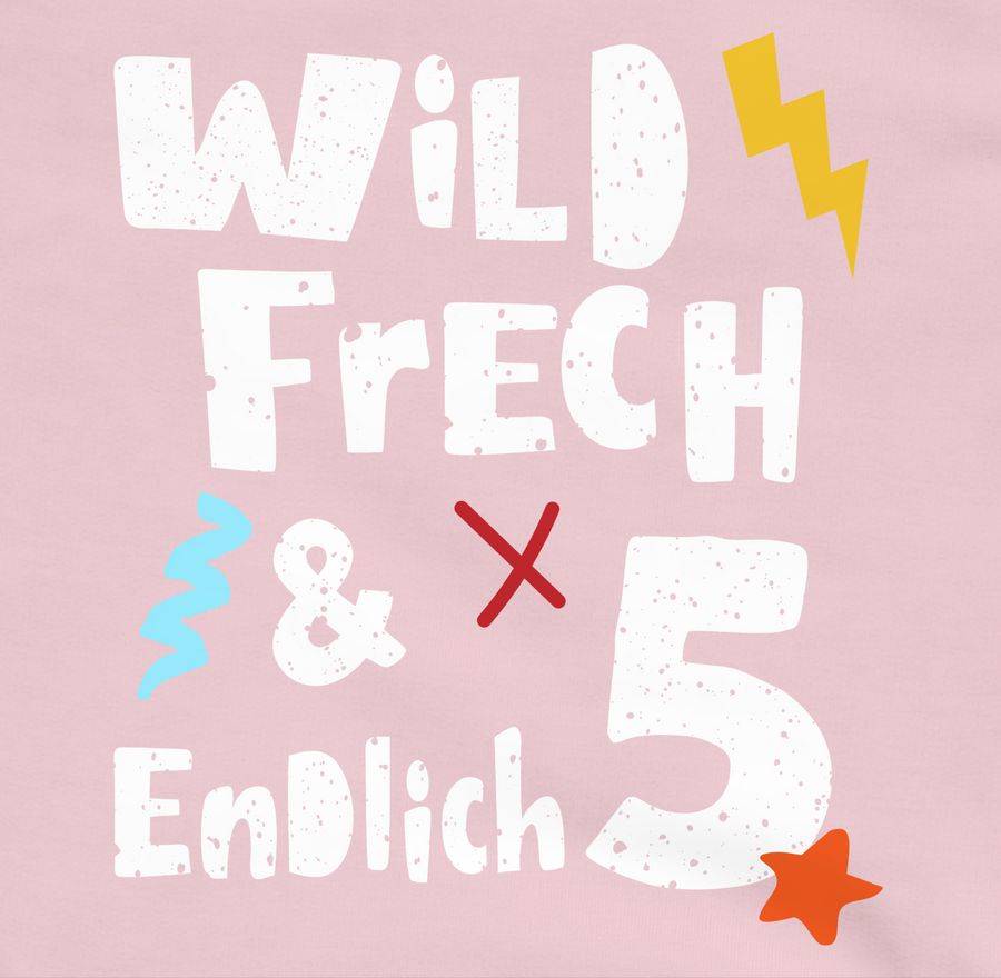 Shirtracer Wild Frech Und Endlich 5 - Fünf Jahre Wunderbar: Tshirt Gym Bag Shirtracer