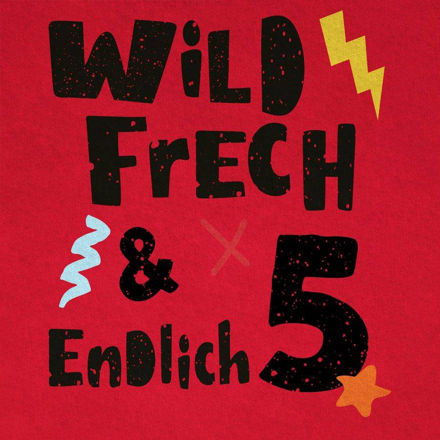 Shirtracer Wild Frech Und Endlich 5 - Wunderbar Fünf Jahre: Tshirt Turnbeutel Shirtracer