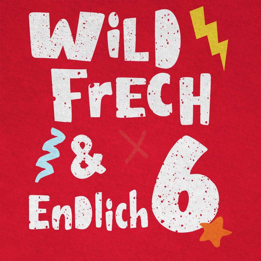 Shirtracer Wild Frech Und Endlich 6 - Sechs Jahre Wunderbar: Tshirt Gym Bag Shirtracer