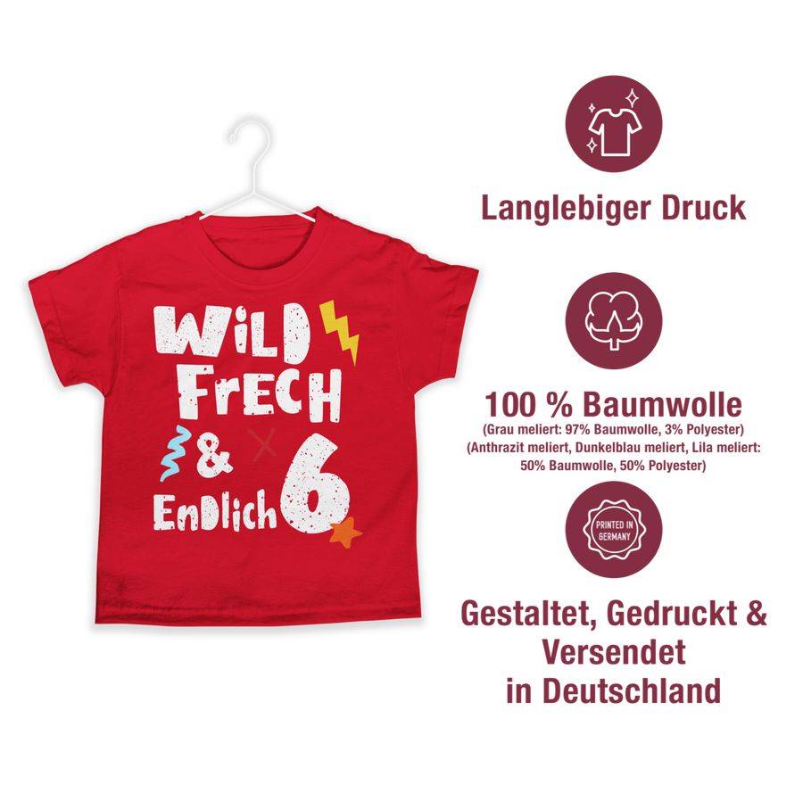 Shirtracer Wild Frech Und Endlich 6 - Sechs Jahre Wunderbar: Tshirt Gym Bag Shirtracer