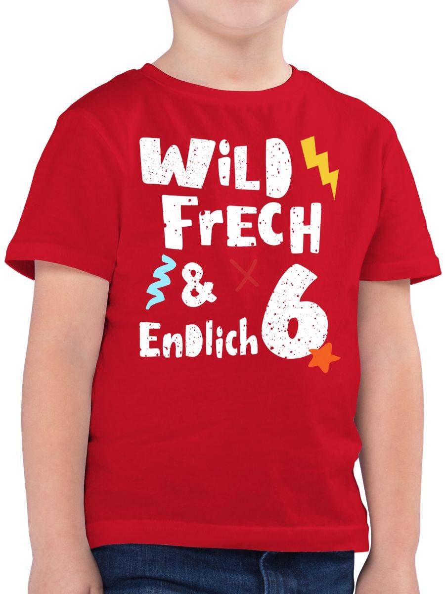 Shirtracer Wild frech und endlich 6 - Sechs Jahre Wunderbar: Tshirt Gym Bag Shirtracer