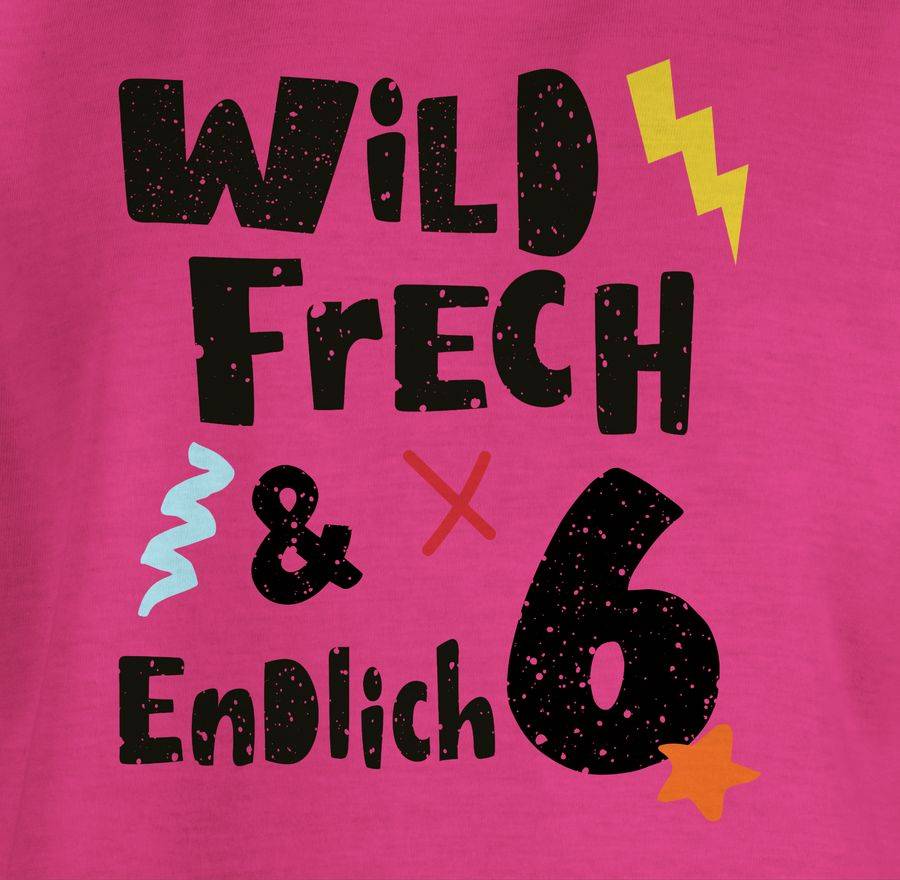 Shirtracer Wild Frech Und Endlich 6 - Wunderbar Sechs Jahre: Tshirt Gym Bag Shirtracer