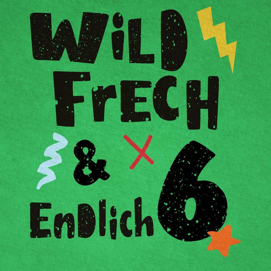 Shirtracer Wild Frech Und Endlich 6 - Wunderbar Sechs Jahre: Tshirt Gym Bag Shirtracer