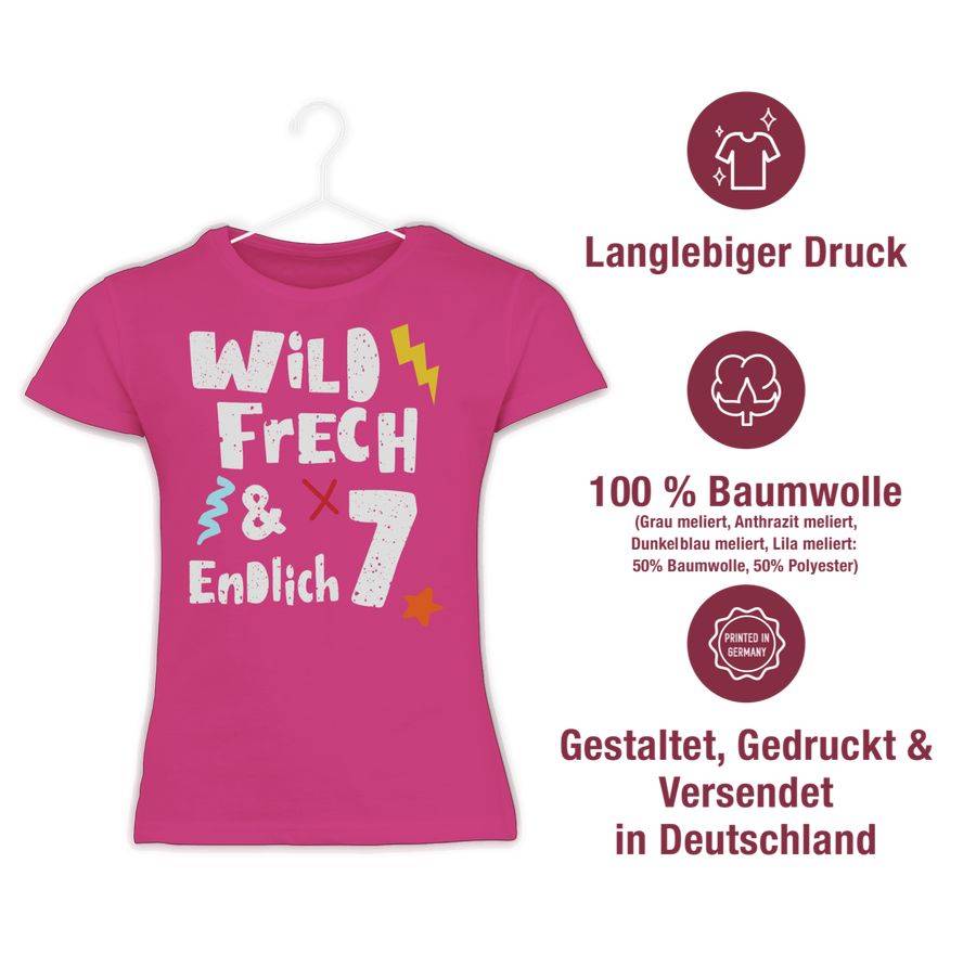 Shirtracer Wild Frech Und Endlich 7 - Sieben Jahre Wunderbar Shirts & Mehr Shirtracer