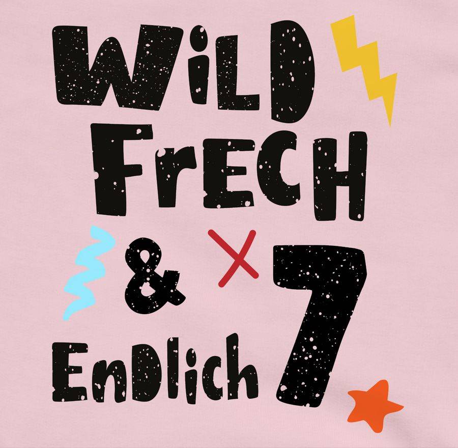 Shirtracer Wild Frech Und Endlich 7 - Wunderbar Sieben Jahre: T-Shirt Gym Bag Shirtracer