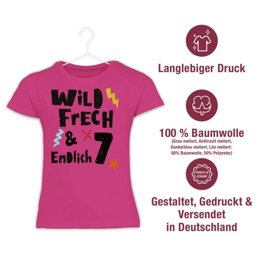 Shirtracer Wild Frech Und Endlich 7 - Wunderbar Sieben Jahre: T-Shirt Gym Bag Shirtracer