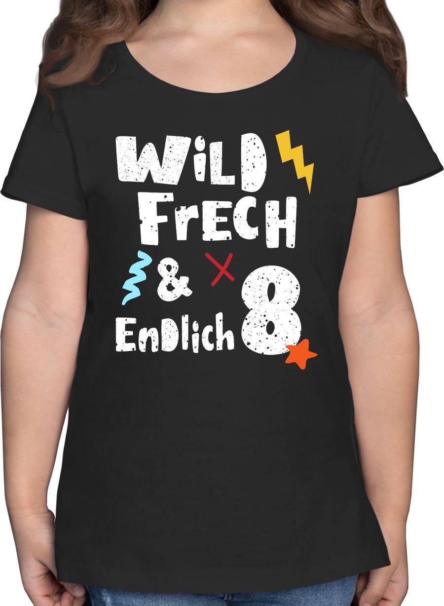 Shirtracer Wild frech und endlich 8 - Acht Jahre Wunderbar: T-Shirt Rucksack Shirtracer