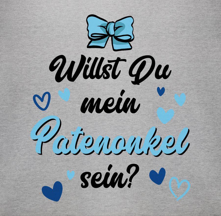 Shirtracer Willst Du Mein Patenonkel Sein Schwarz Blau: Tshirt Turnbeutel Shirtracer