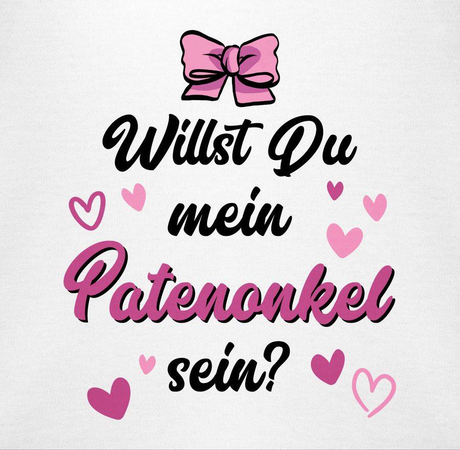 Shirtracer Willst Du Mein Patenonkel Sein Schwarz Rosa: Tshirt Gym Bag Shirtracer