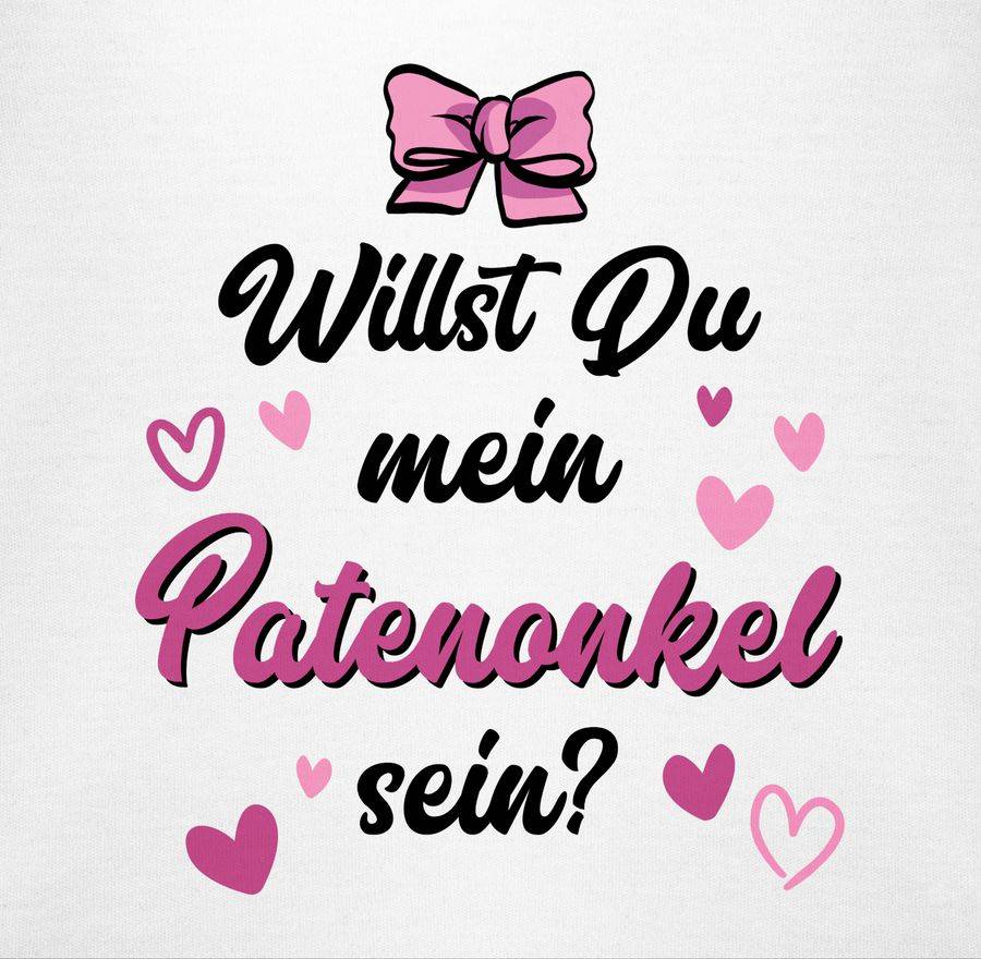 Shirtracer Willst Du Mein Patenonkel Sein Schwarz Rosa: Tshirt Gym Bag Shirtracer