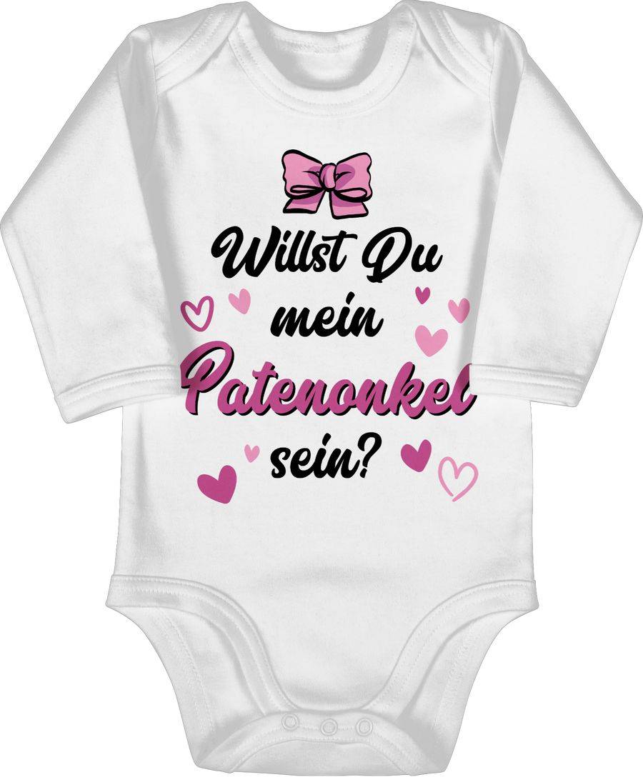 Shirtracer Willst du mein Patenonkel sein schwarz rosa: Tshirt Gym Bag Shirtracer