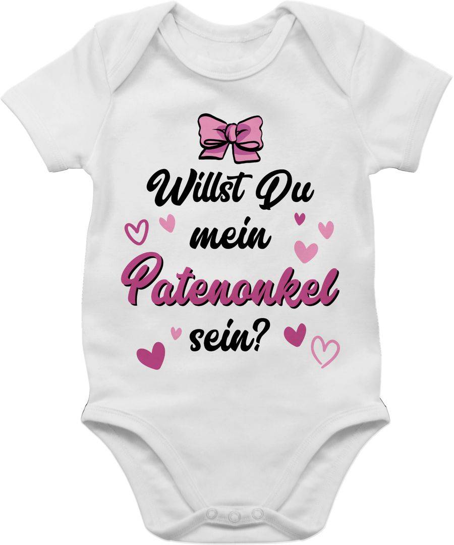 Shirtracer Willst du mein Patenonkel sein schwarz rosa: Tshirt Gym Bag Shirtracer