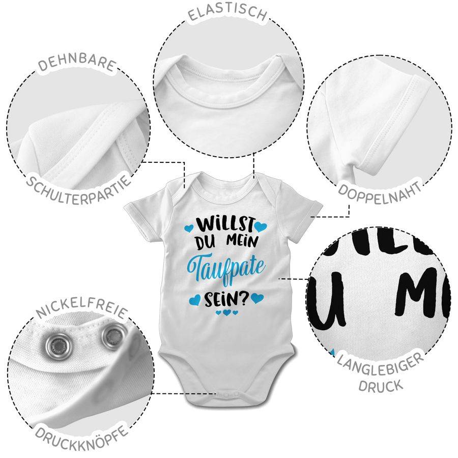 Shirtracer Willst Du Mein Taufpate Sein? - Hellblau: T-Shirt Rucksack Shirtracer