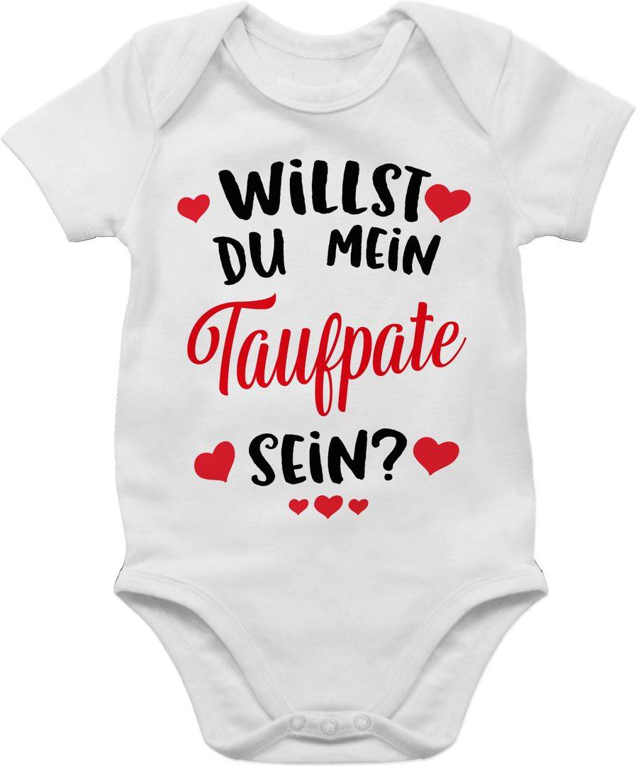 Shirtracer Willst du mein Taufpate sein? - rot: T-Shirt Turnbeutel Shirtracer