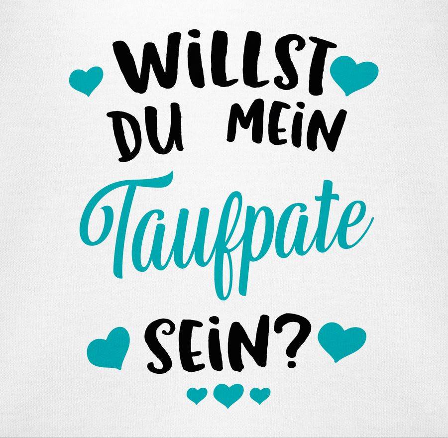 Shirtracer Willst Du Mein Taufpate Sein? - Türkis: T-Shirt Gym Bag Shirtracer