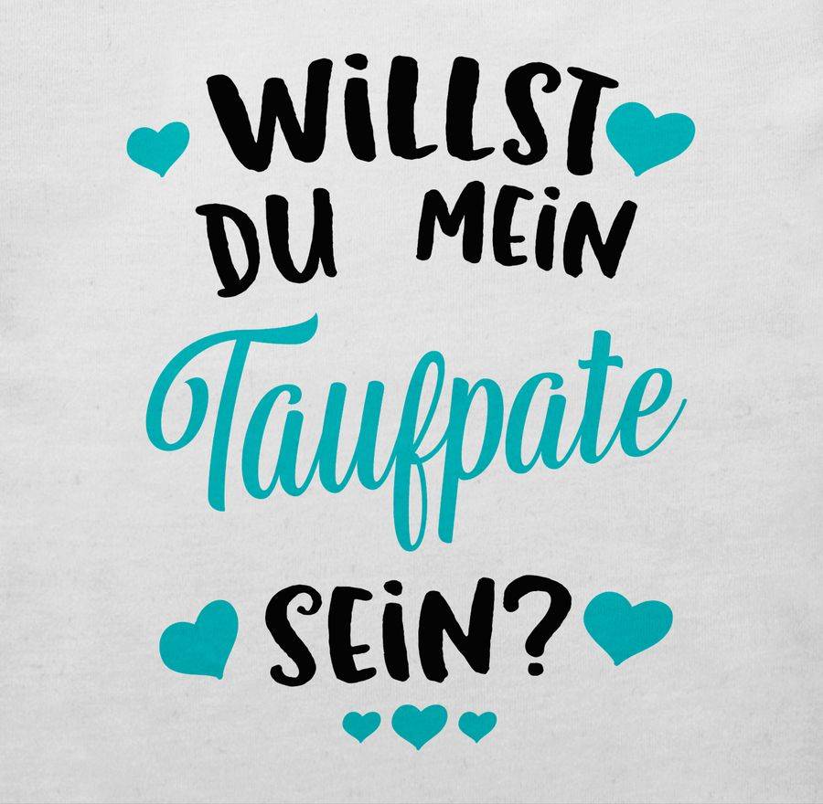 Shirtracer Willst Du Mein Taufpate Sein? - Türkis: T-Shirt Gym Bag Shirtracer