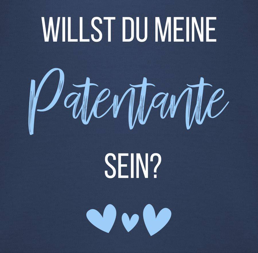 Shirtracer Willst Du Meine Patentante Sein? Babyblau: Tshirt Turnbeutel Shirtracer