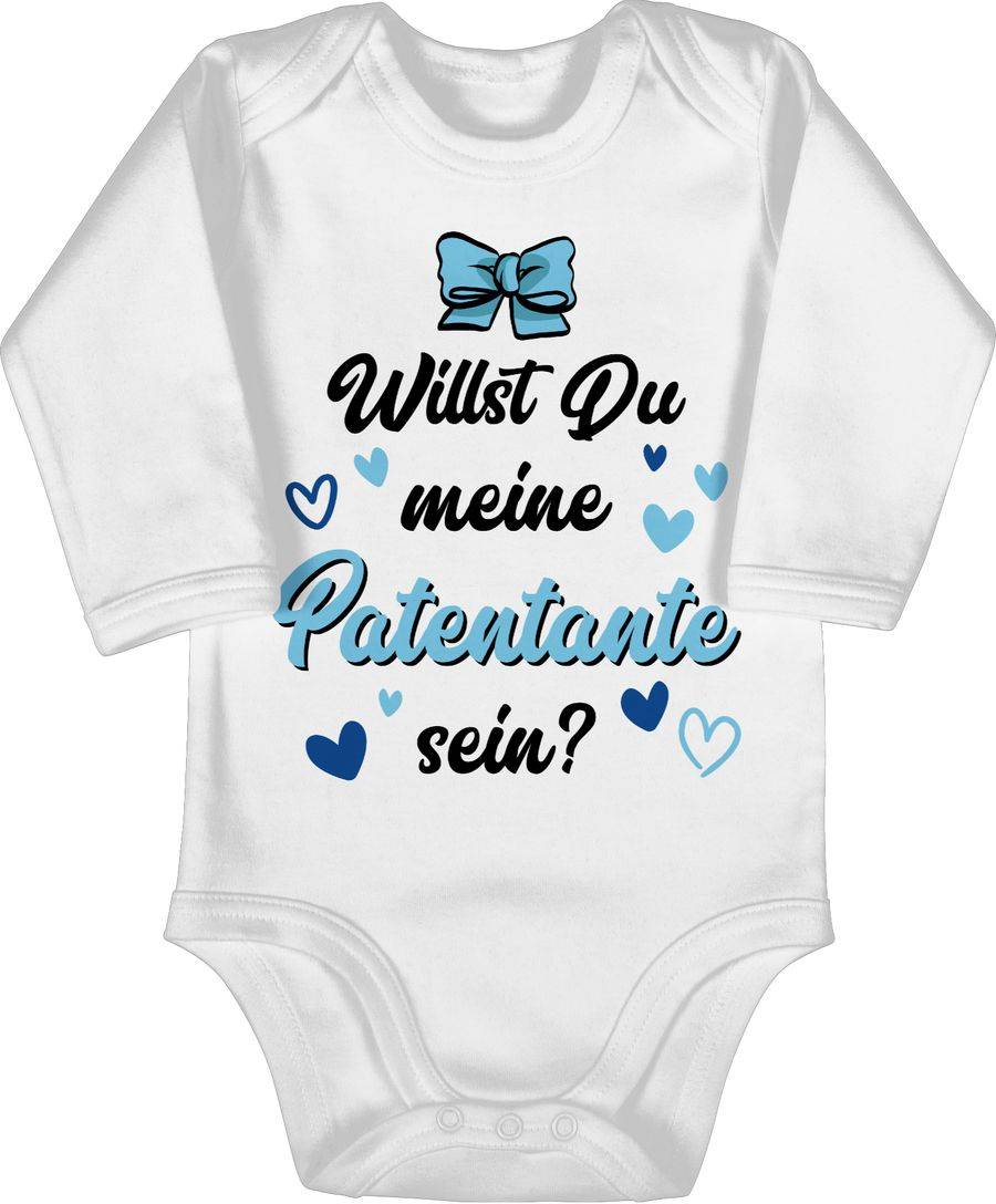 Shirtracer Willst du meine Patentante sein schwarz blau: T-Shirt Turnbeutel Shirtracer