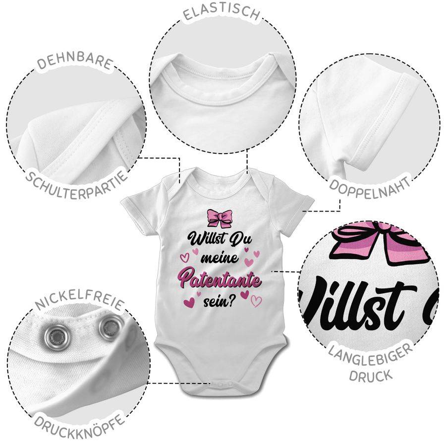 Shirtracer Willst Du Meine Patentante Sein Schwarz Rosa: T-Shirt Gym Bag Shirtracer