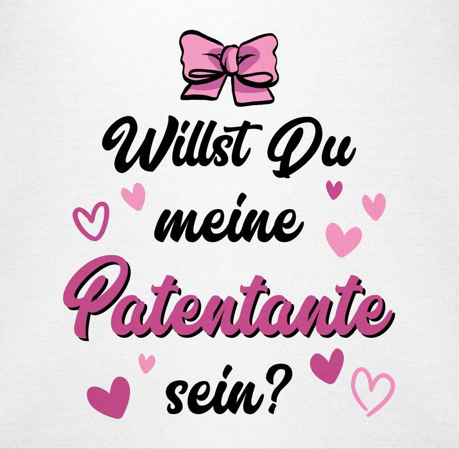 Shirtracer Willst Du Meine Patentante Sein Schwarz Rosa: T-Shirt Gym Bag Shirtracer