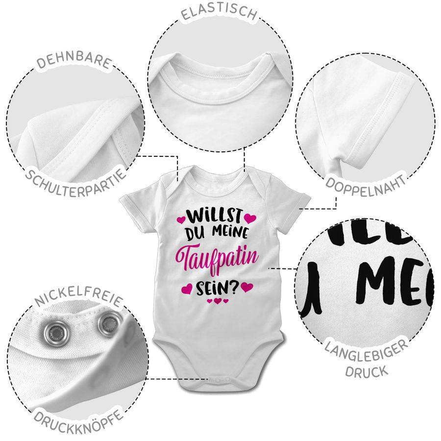 Shirtracer Willst Du Meine Taufpatin Sein? - Fuchsia: Tshirt Gym Bag Shirtracer