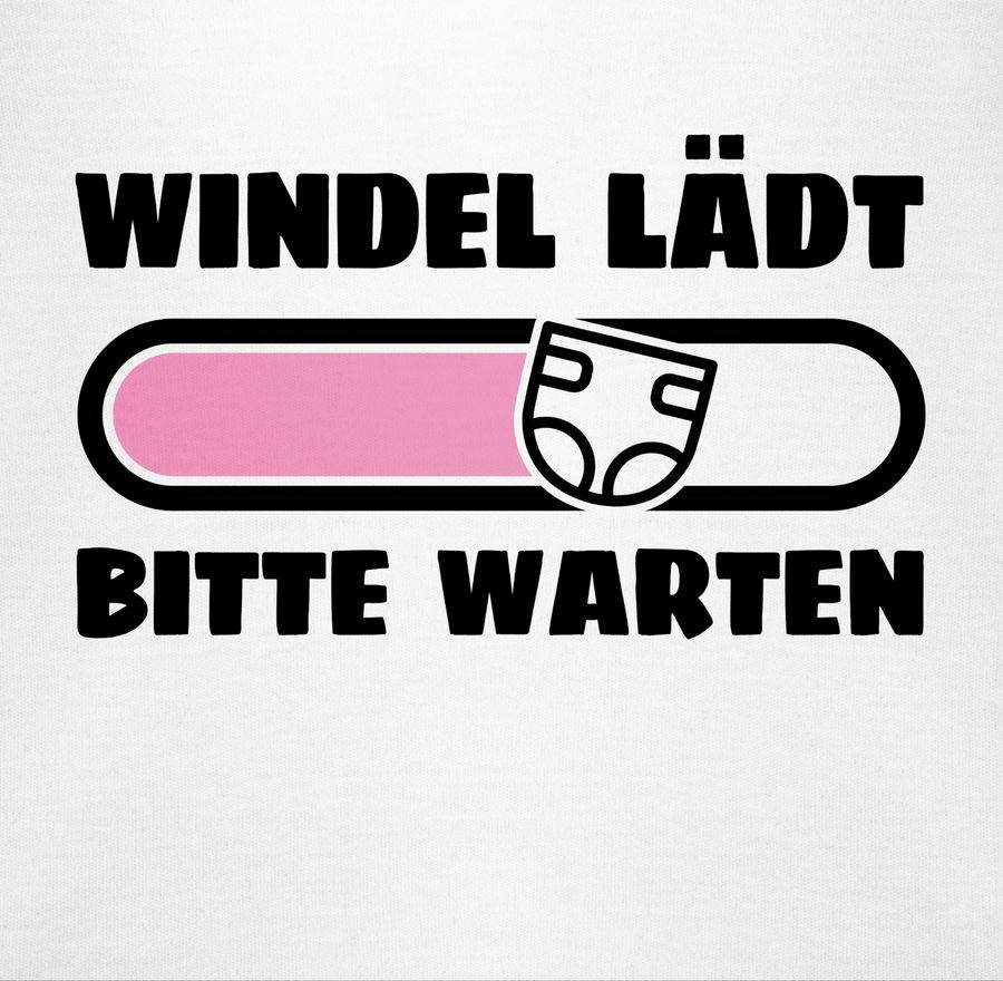 Shirtracer Windel Lädt Bitte Warten In Schwarz Und Rosa Shirts & Mehr Shirtracer