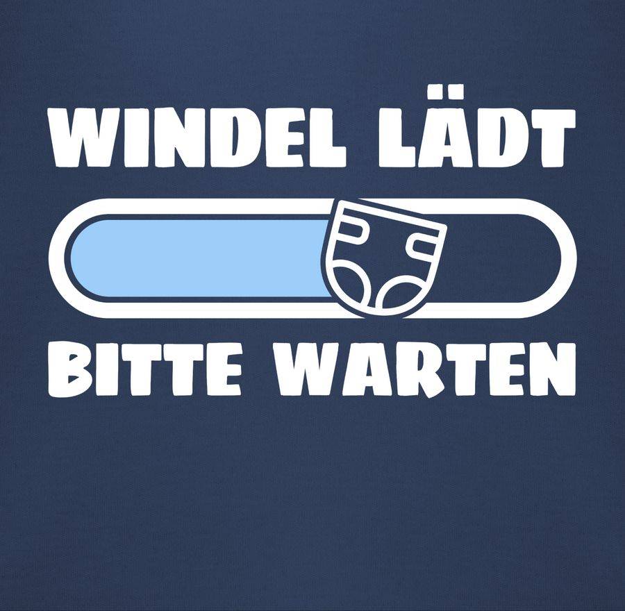 Shirtracer Windel Lädt Bitte Warten In Weiß Und Blau: T-Shirt Gym Bag Shirtracer
