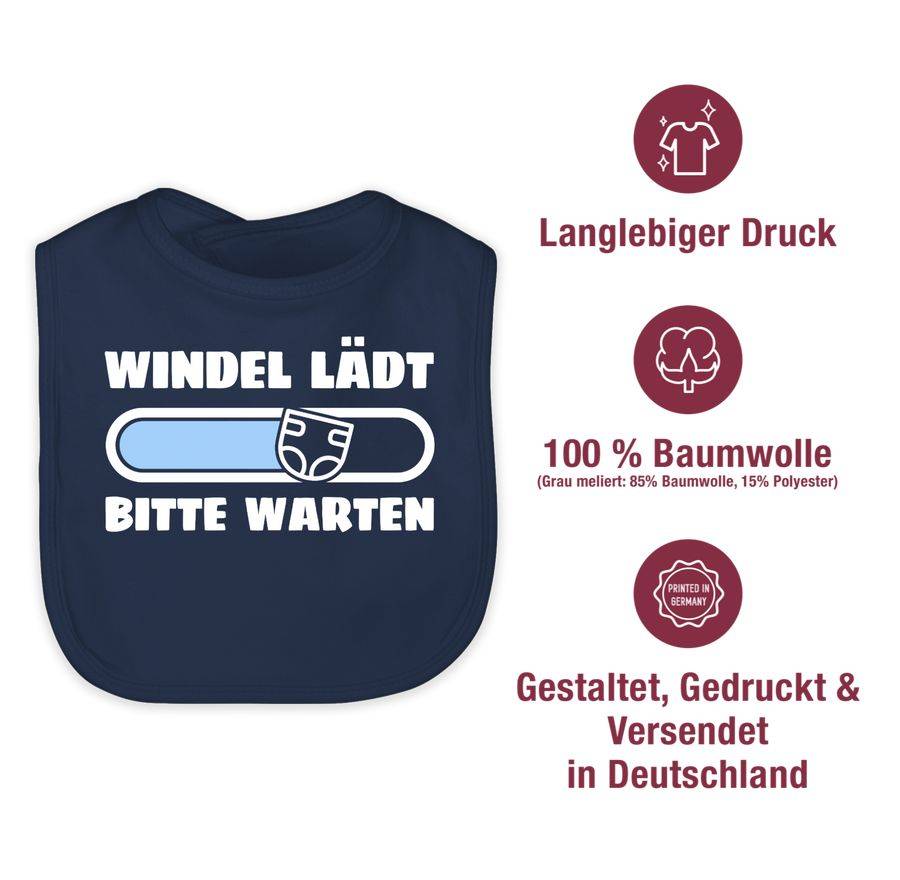 Shirtracer Windel Lädt Bitte Warten In Weiß Und Blau: T-Shirt Gym Bag Shirtracer