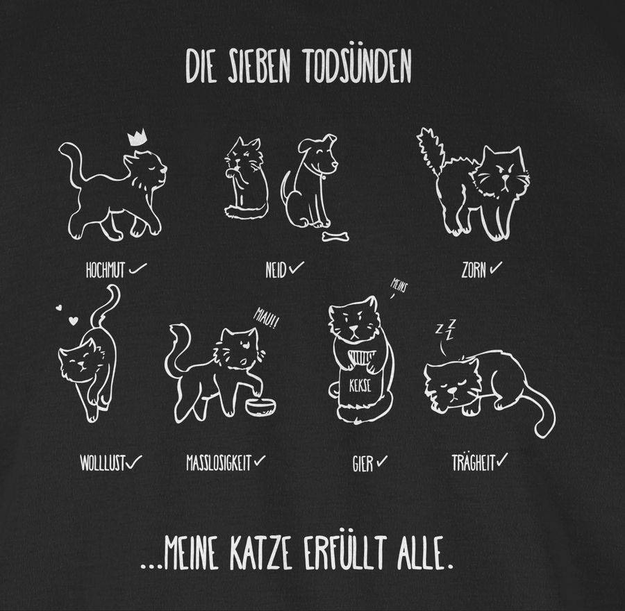 Shirtracer Witziges Katzenmotiv - Todsünden Shirts & Mehr Shirtracer
