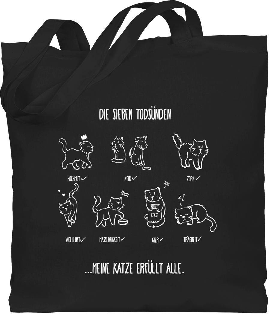 Shirtracer witziges Katzenmotiv - Todsünden Shirts & Mehr Shirtracer