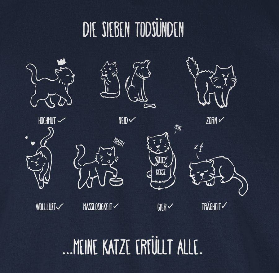 Shirtracer Witziges Katzenmotiv - Todsünden Shirts & Mehr Shirtracer