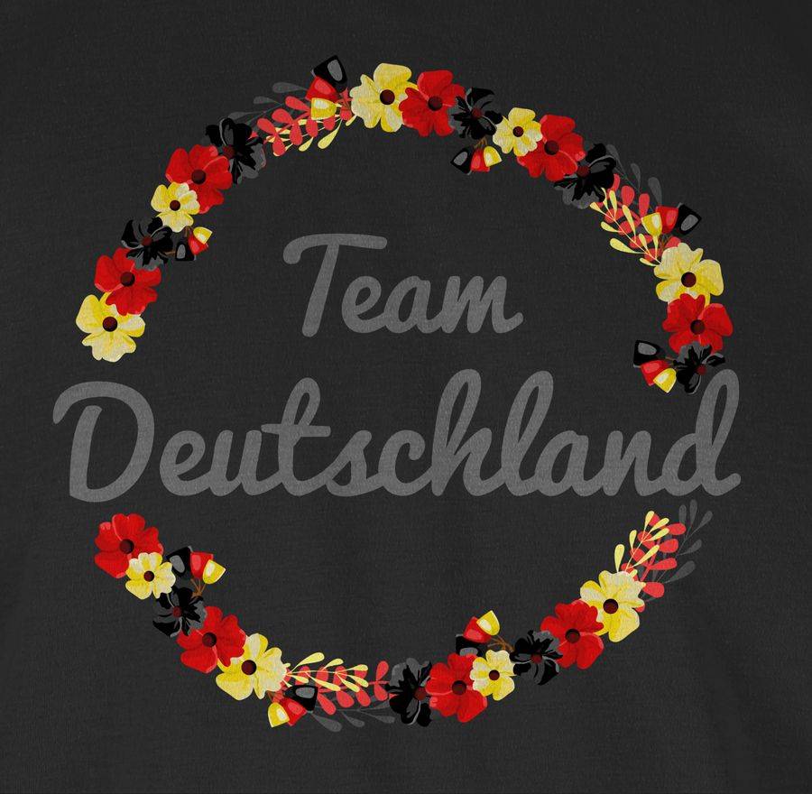 Shirtracer WM Team Deutschland Blumen: T-Shirt Turnbeutel Shirtracer