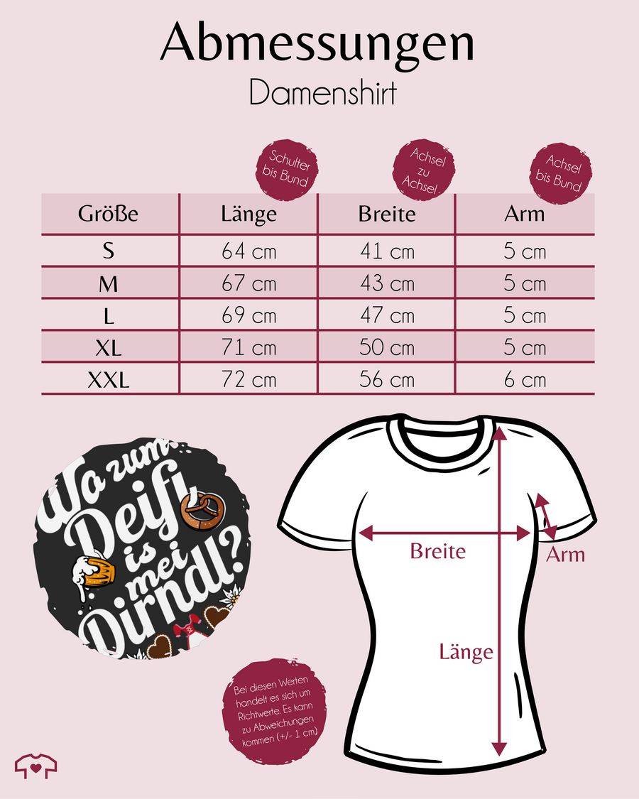 Shirtracer Wo Zum Deifi Is Mei Dirndl - Bier Und Brezel - Weiß: T-Shirt Rucksack Shirtracer