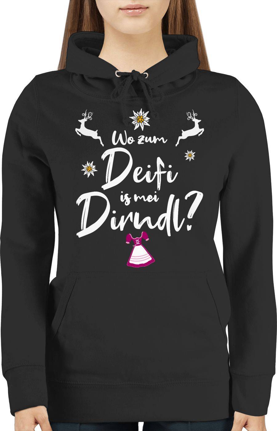Shirtracer Wo Zum Deifi Is Mei Dirndl Hirsche: Tshirt Gym Bag Shirtracer