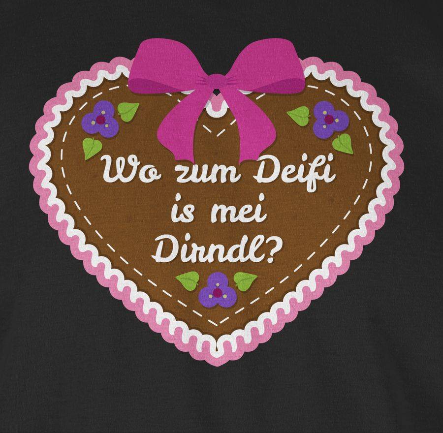 Shirtracer Wo Zum Deifi Is Mei Dirndl? Lebkuchenherz Rosa Shirts & Mehr Shirtracer