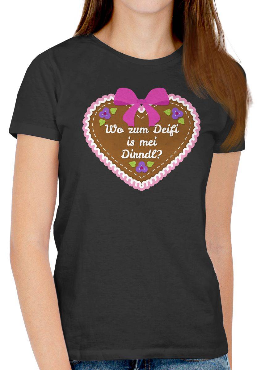 Shirtracer Wo Zum Deifi Is Mei Dirndl? Lebkuchenherz Rosa Shirts & Mehr Shirtracer