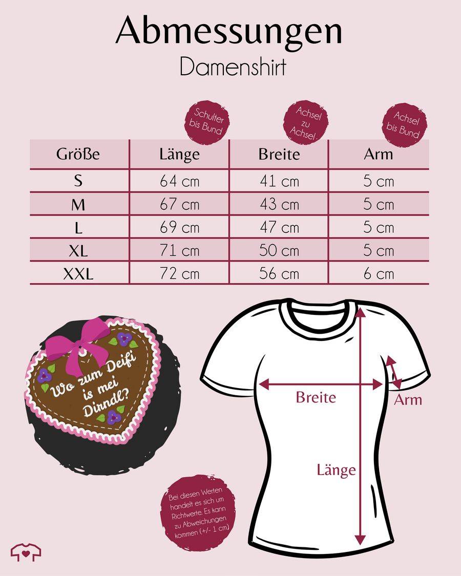 Shirtracer Wo Zum Deifi Is Mei Dirndl? Lebkuchenherz Rosa Shirts & Mehr Shirtracer