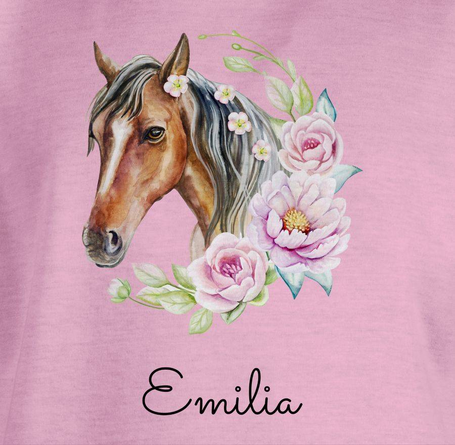 Shirtracer Wunschname Pferdekopf Name Shirts & Mehr Shirtracer