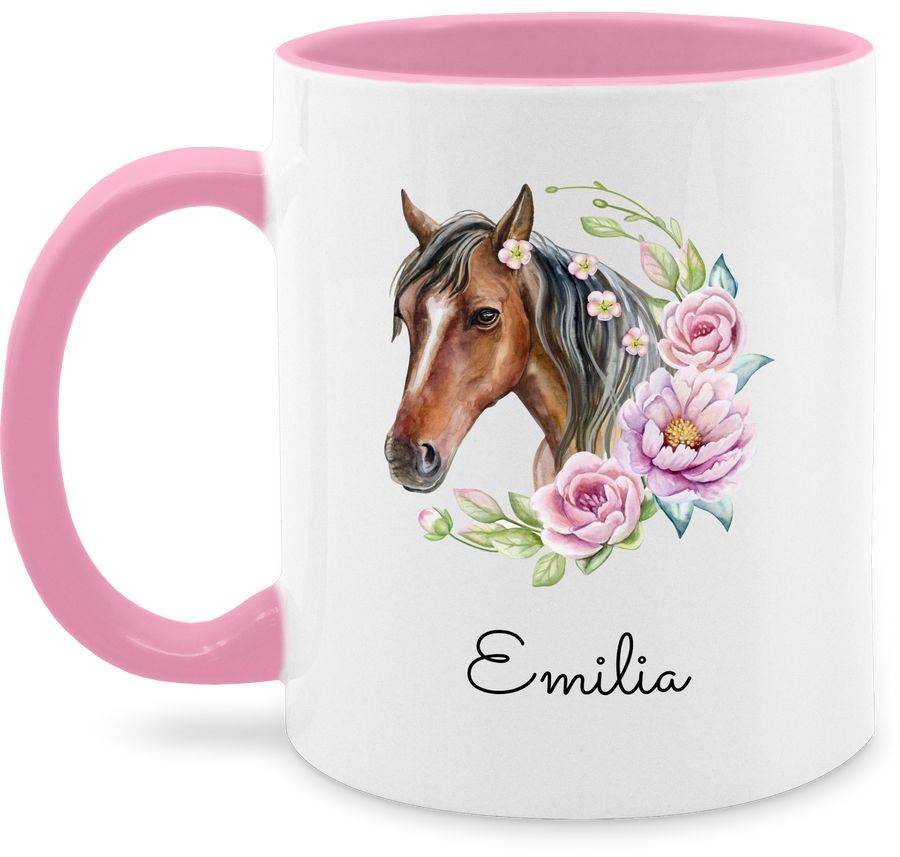 Shirtracer Wunschname Pferdekopf Name Shirts & Mehr Shirtracer