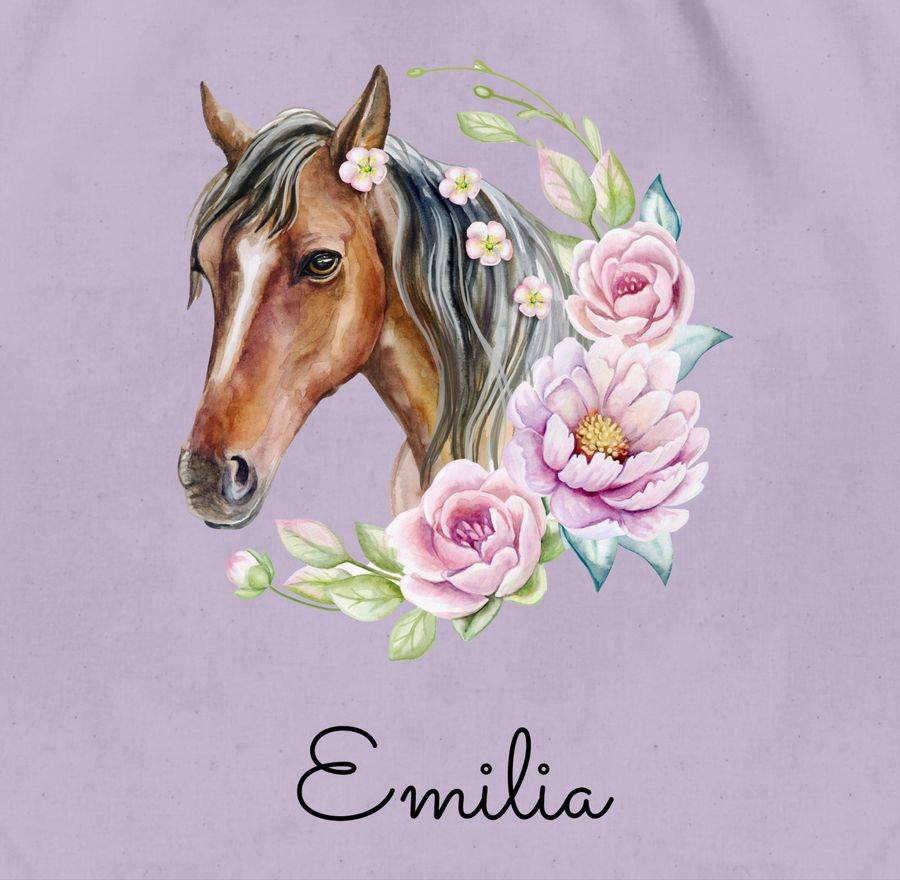 Shirtracer Wunschname Pferdekopf Name Shirts & Mehr Shirtracer