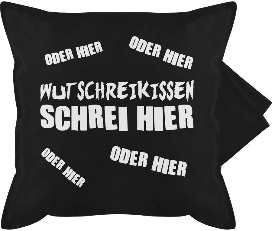 Shirtracer Wutschreikissen - schrei hier: T-Shirt Gym Bag Shirtracer