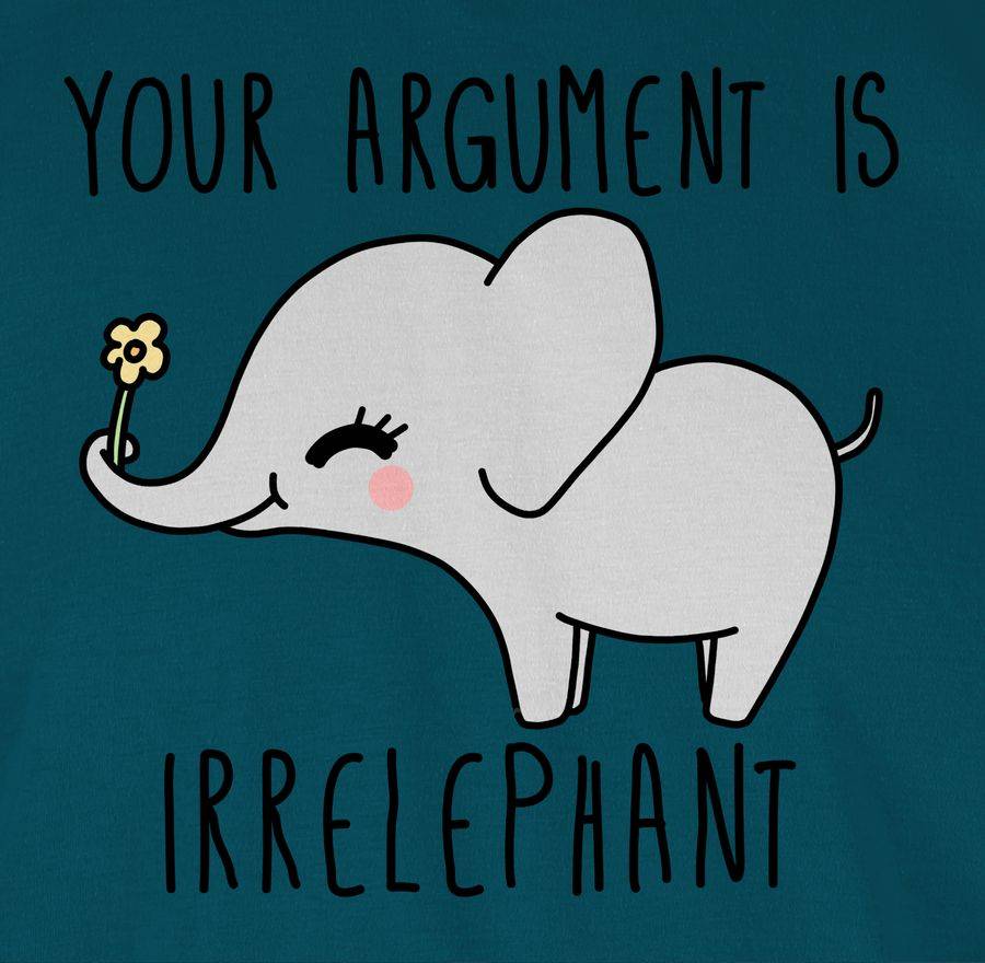 Shirtracer Your Argument Is Irrelephant: Tshirt Rucksack Shirtracer