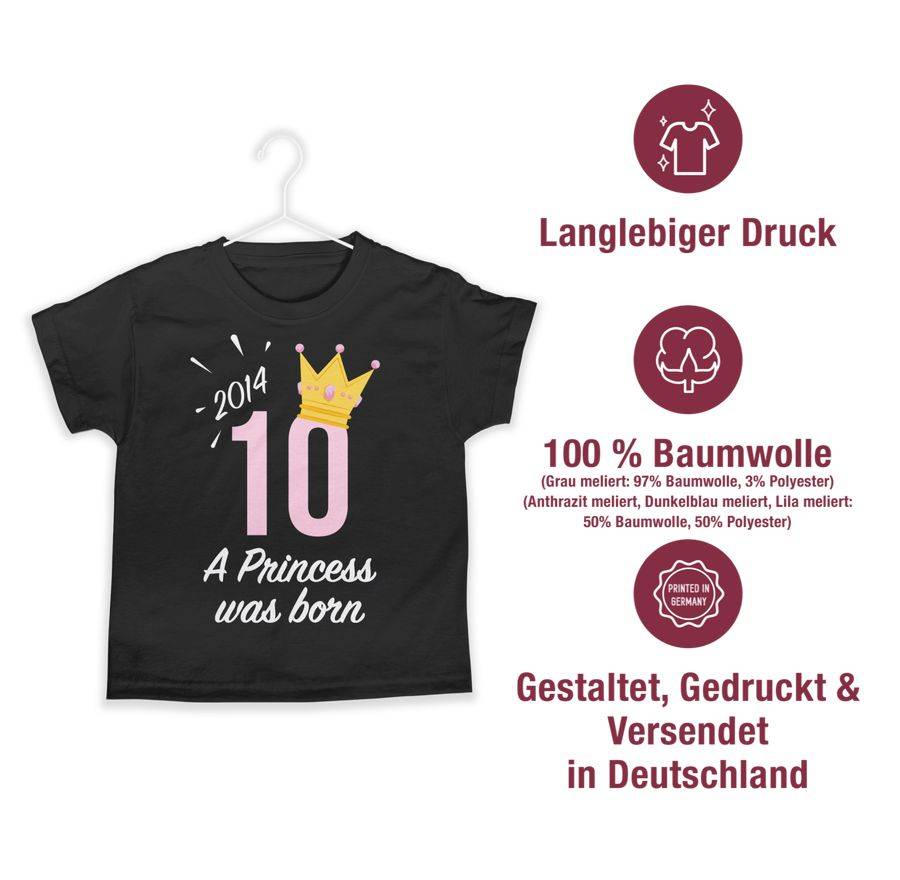 Shirtracer Zehnter Mädchen Princess 2014 Shirts & Mehr Shirtracer